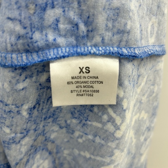 Threads 4 Thought action Blue White Tiered Tie Dye Mini Strappy Dress - Picture 5 of 6